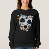 Pitbull Sugar Skull Sweatshirt (Vorderseite)