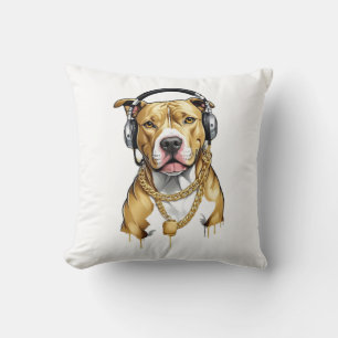 Pitbull-T-Shirt im Streetstyle Kissen