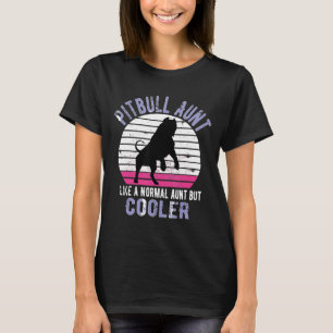 Pitbull Tante wie eine normale Tante Retro Sun Pit T-Shirt