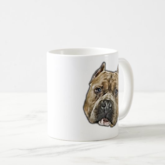 Pitbull-Tasse Kaffeetasse (VorderseiteRechts)