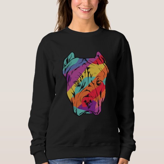 Pitbull Terrier Dog Sweatshirt (Vorderseite)