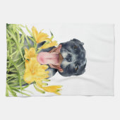 Pitbull-Terrier-HundeAquarell Geschirrtuch (Horizontal)