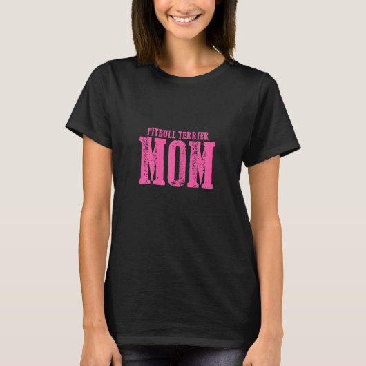 Pitbull Terrier Mutter Damen T-Shirt (Vorderseite)