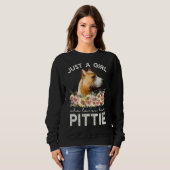 Pitbull Terrier nur ein Mädchen, das ihre Pittie L Sweatshirt (Vorne ganz)