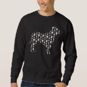 Pitbull Terrier Pattern Stafford Dog Sweatshirt (Vorderseite)