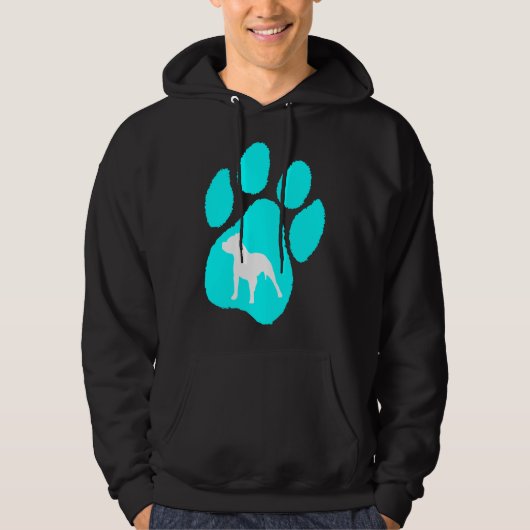 Pitbull Terrier Paw Hoodie (Vorderseite)