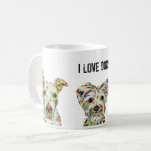 Pitbull Terrier Spaniel Liebe Hunde Tasse (Vorderseite Links)