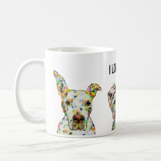 Pitbull Terrier Spaniel Liebe Hunde Tasse (Links)