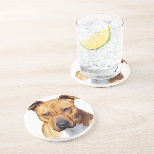 Pitbull Terrier Untersetzer (Seite)