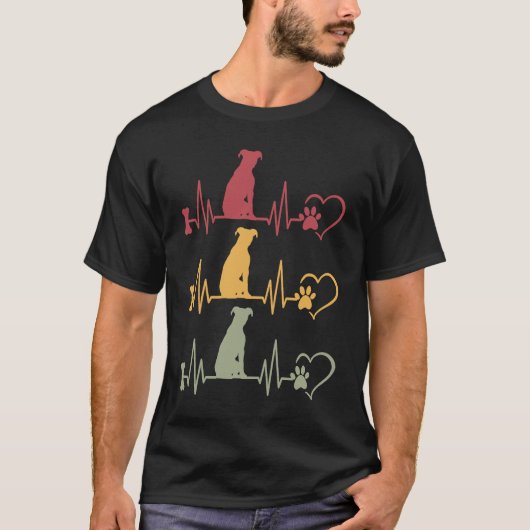 Pitbull Terrier Vintage 2 T-Shirt (Vorderseite)