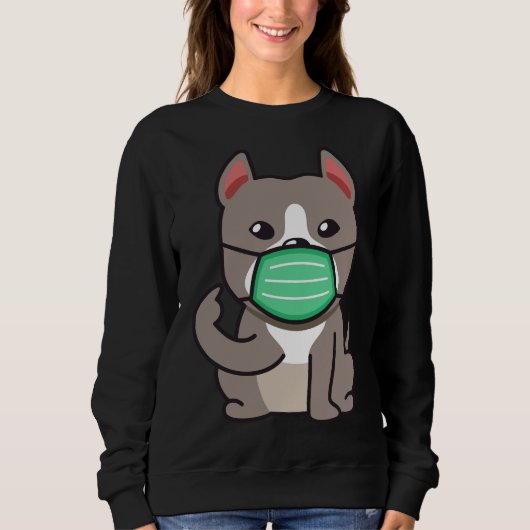 Pitbull Tragemasken Sweatshirt (Vorderseite)