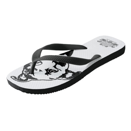 Pitbull-Tribal-Flip-Flops Badesandalen (Schrägansicht)
