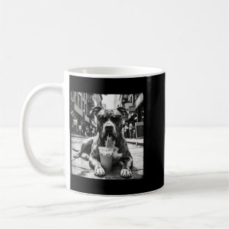 Pitbull trinkt Eiskaffee Cooler Hund Street Art Kaffeetasse
