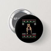 Pitbull Ugly Christmas Sweater Button (Vorne & Hinten)