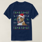 Pitbull Ugly Christmas Sweater Pit Bull Dog Lover T-Shirt (Design vorne)