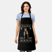 Pitbull Ugly Christmas Sweater Schürze (Getragen)