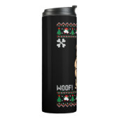 Pitbull Ugly Christmas Sweater Thermosbecher (Nach links gedreht)