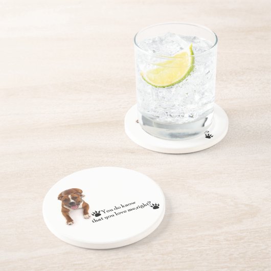 Pitbull-Untersetzer Getränkeuntersetzer (Seite)