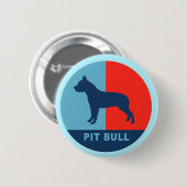 PitBull US-Stil Knopf Button (Vorne & Hinten)