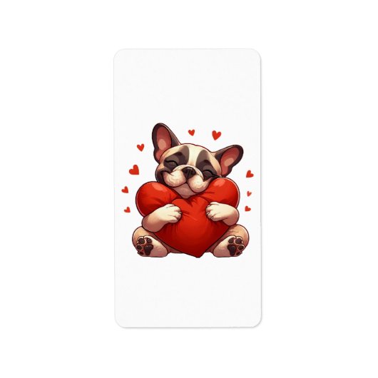Pitbull Valentinstag Geschenke Adressaufkleber (Vorne)