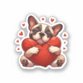 Pitbull Valentinstag Geschenke Aufkleber (Vorderseite)