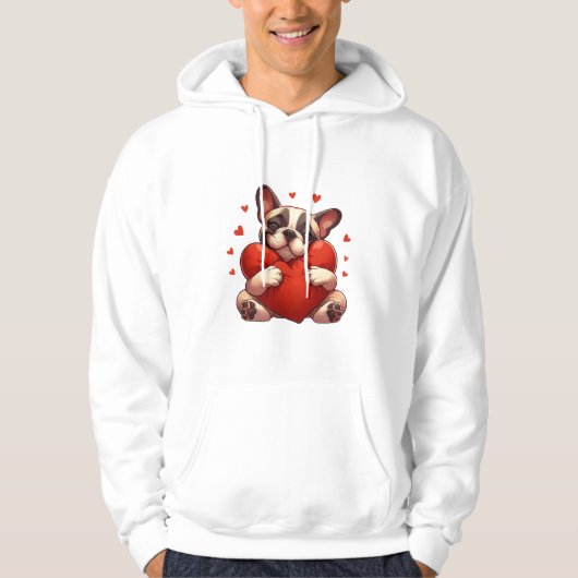 Pitbull Valentinstag Geschenke Hoodie (Vorderseite)