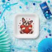 Pitbull Valentinstag Geschenke Pappteller (Party)