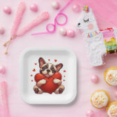 Pitbull Valentinstag Geschenke Pappteller (Party)