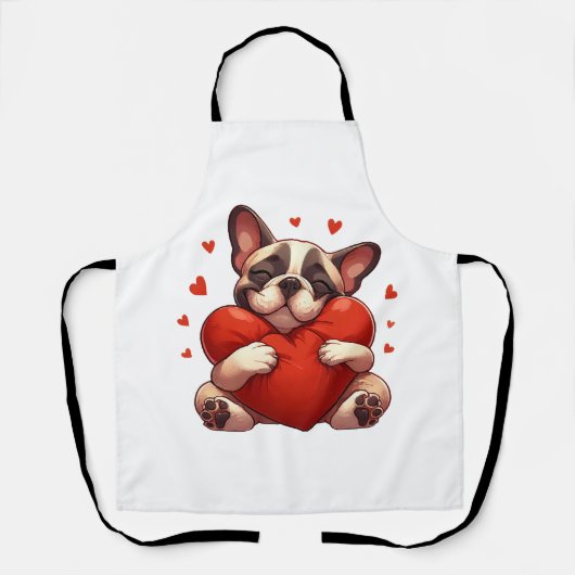 Pitbull Valentinstag Geschenke Schürze (Vorderseite)