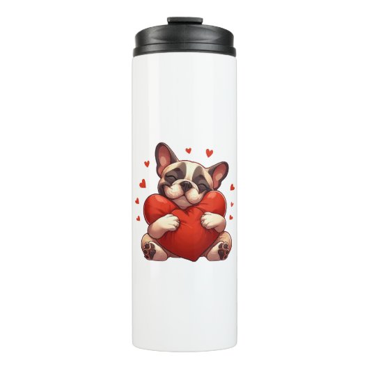 Pitbull Valentinstag Geschenke Thermosbecher (Vorderseite)