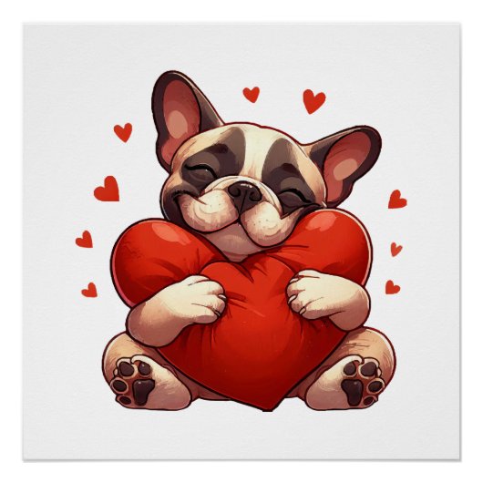 Pitbull Valentinstagsgeschenke Poster (Vorderseite)