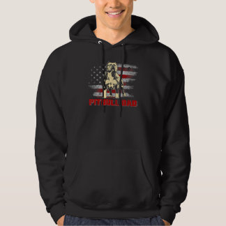Pitbull Vater American Flag Mens Best Pitbull Vate Hoodie