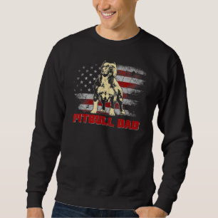 Pitbull Vater American Flag Mens Best Pitbull Vate Sweatshirt