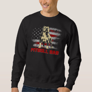 Pitbull Vater American Flag Mens Best Pitbull Vate Sweatshirt