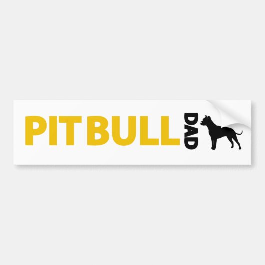 Pitbull Vater Autoaufkleber (Vorne)