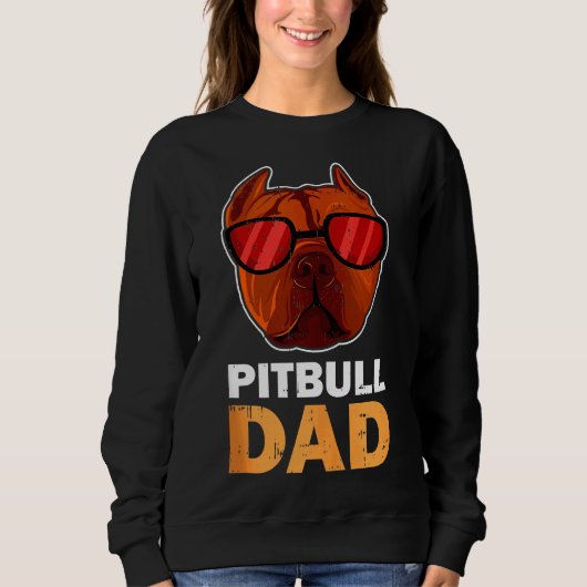 Pitbull Vater Cool Funny Pitbull Dog Sweatshirt (Vorderseite)