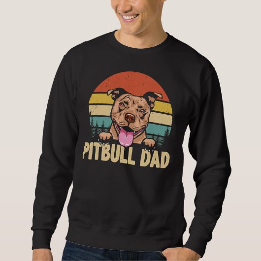 Pitbull Vater Dog Vathers Day Sweatshirt (Vorderseite)
