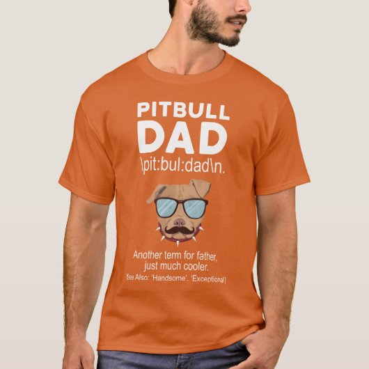 Pitbull-Vater-Freunde T-Shirt (Vorderseite)