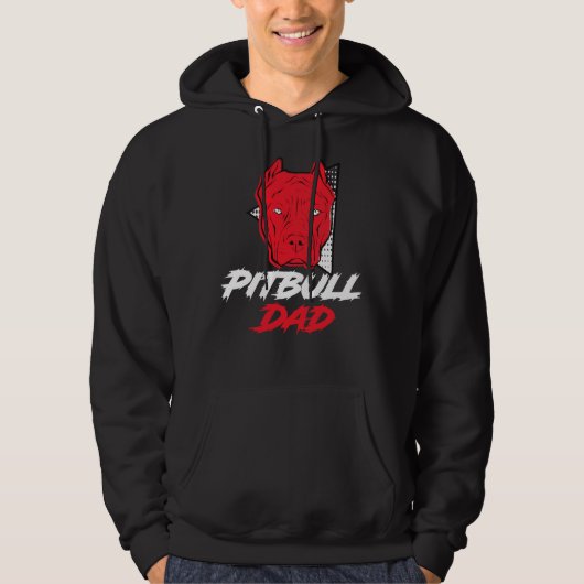 Pitbull Vater Funny Pitbull Hoodie (Vorderseite)