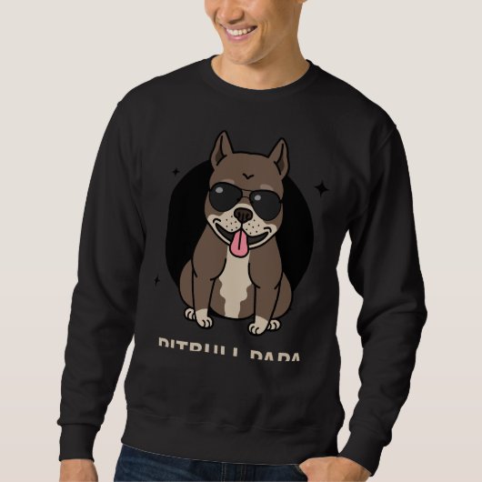 Pitbull Vater Hunde Sweatshirt (Vorderseite)