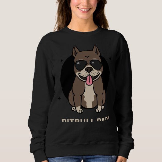 Pitbull Vater Hunde Sweatshirt (Vorderseite)