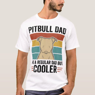 Pitbull-Vater Kühler Retro Vintage Vektor Design_1 T-Shirt