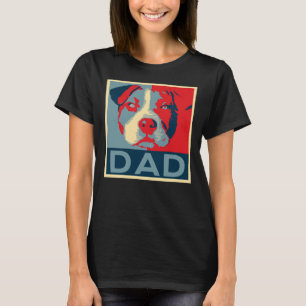 Pitbull Vater Pittie Pit Bull Dog Lover Vatertag T-Shirt