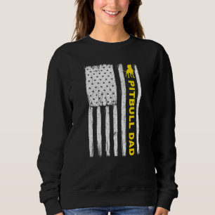 Pitbull Vater Vintag Patriotic mit amerikanischer  Sweatshirt
