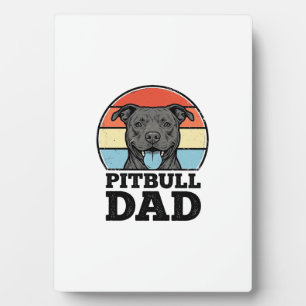 Pitbull-Vater Vintage-Hundefreund-Shirt-Design (2) Fotoplatte