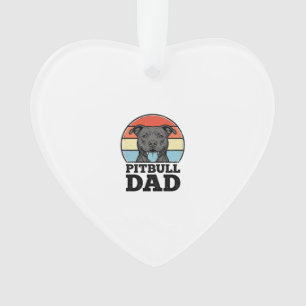 Pitbull-Vater Vintage-Hundefreund-Shirt-Design (2) Ornament