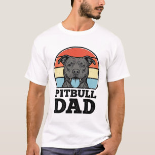 Pitbull-Vater Vintage-Hundefreund-Shirt-Design (2) T-Shirt