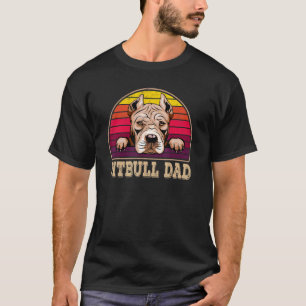Pitbull-Vater Vintage lächelnder Pitbull bei Sonn T-Shirt