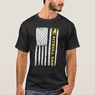 Pitbull-Vater Vintage-Patriotismus mit amerikanisc T-Shirt