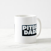 PITBULL VATI Schwarz-Hintergrund Kaffeetasse (VorderseiteRechts)
